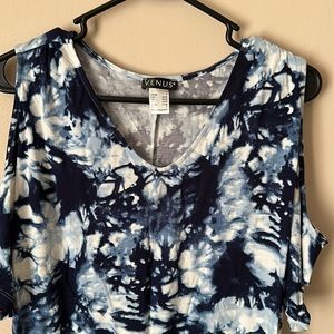 Cold Shoulder V-Neck Top